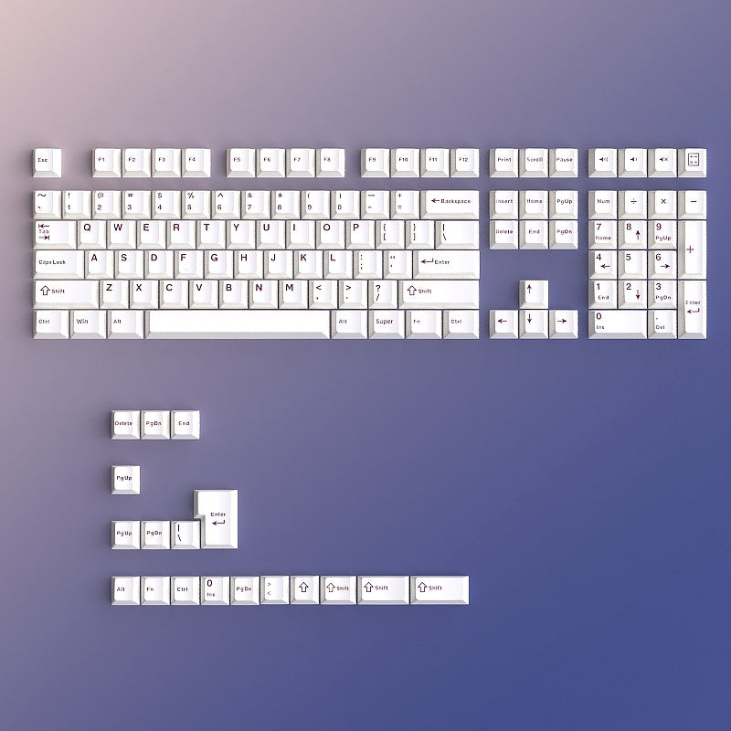 Mecha White Cherry Doubleshot PBT Keycaps