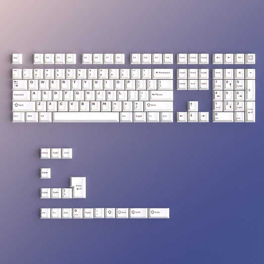 Mecha White Cherry Doubleshot PBT Keycaps