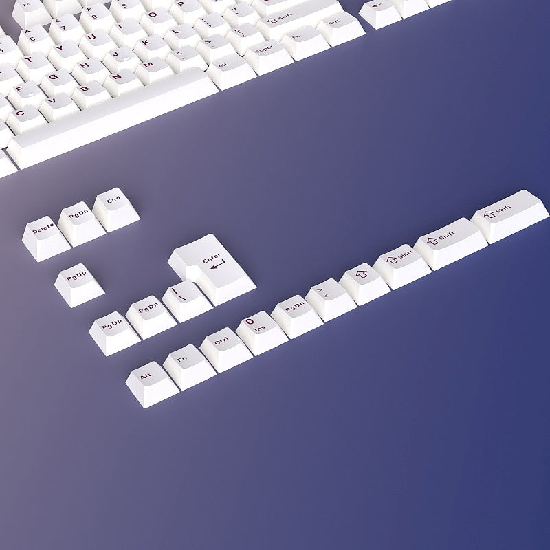 Mecha White Cherry Doubleshot PBT Keycaps