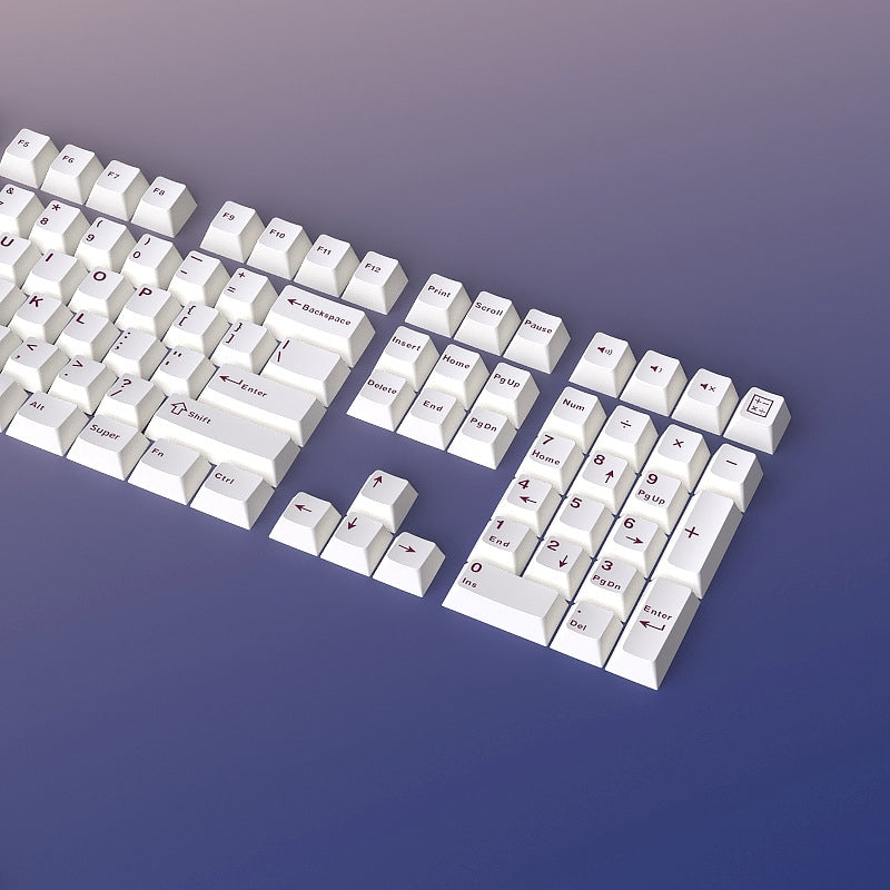 Mecha White Cherry Doubleshot PBT Keycaps