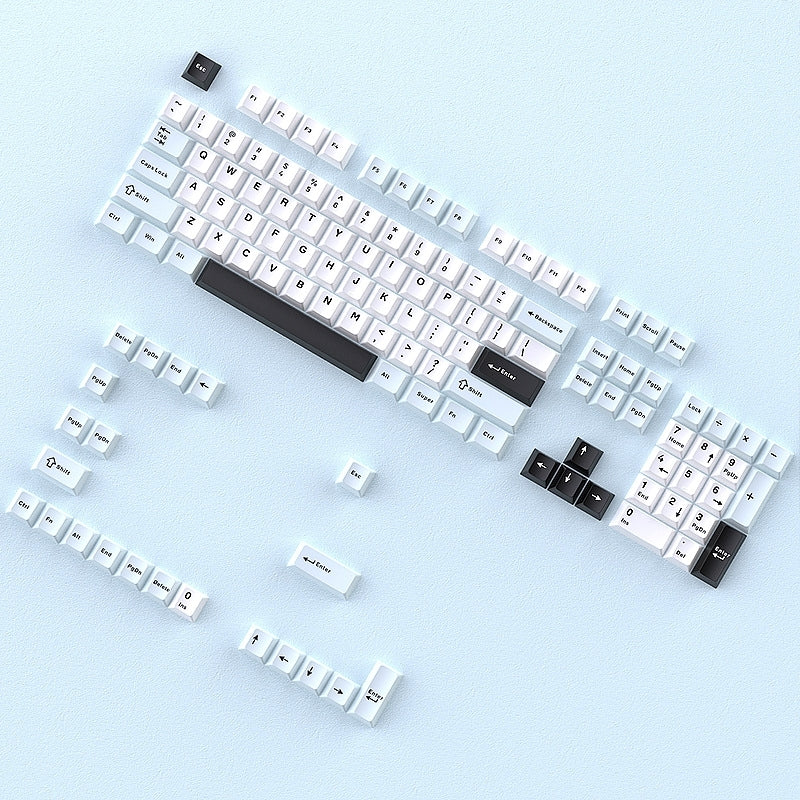 Fresh Blue White Cherry Doubleshot PBT Keycaps