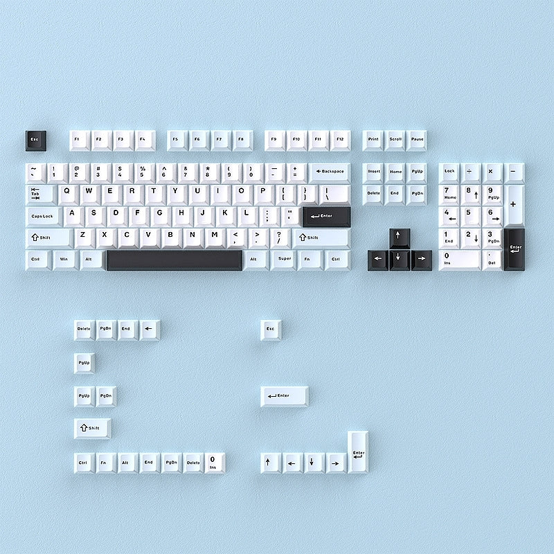 Fresh Blue White Cherry Doubleshot PBT Keycaps
