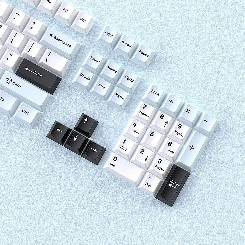 Fresh Blue White Cherry Doubleshot PBT Keycaps