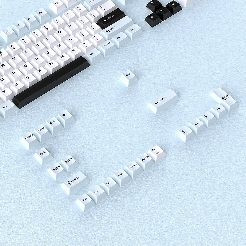 Fresh Blue White Cherry Doubleshot PBT Keycaps