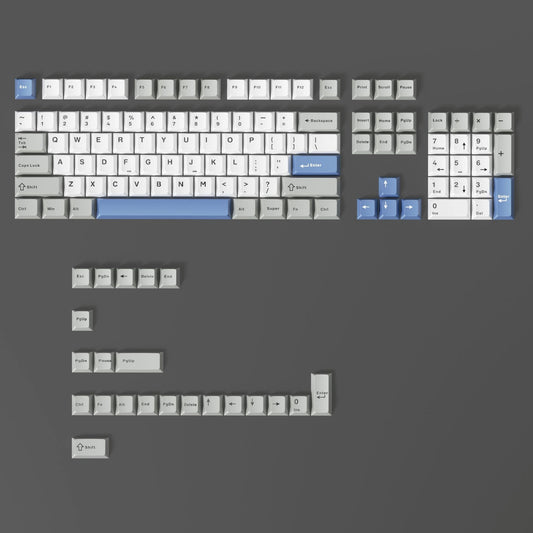 Glacier Slate Cherry Doubleshot PBT Keycaps