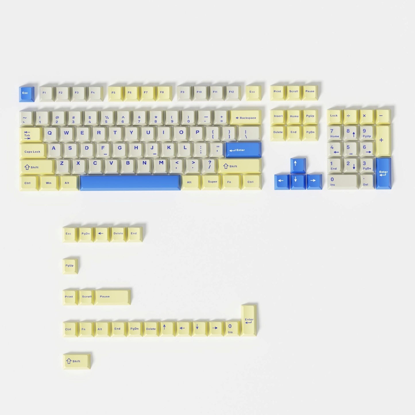 Naval Brass Cherry Doubleshot PBT Keycaps