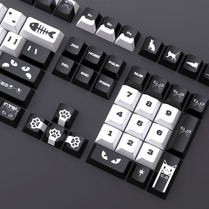 Night Cat Cherry PBT Keycaps