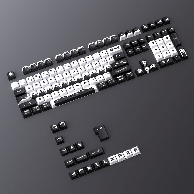Night Cat Cherry PBT Keycaps