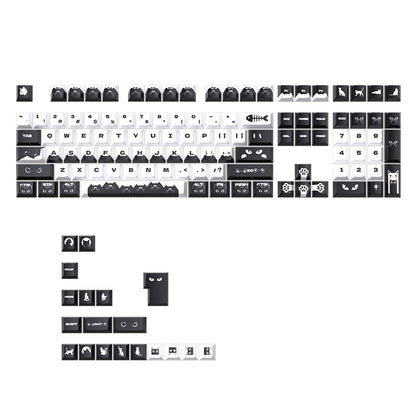 Night Cat Cherry PBT Keycaps