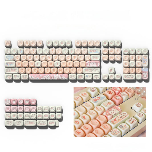 Strawberry Kitten MOA PBT Keycaps