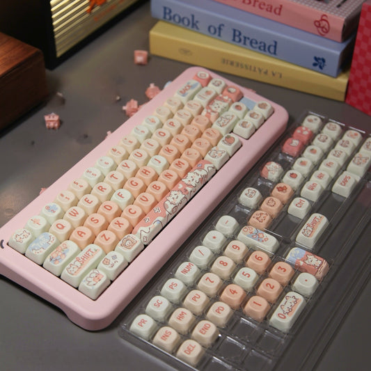 Strawberry Kitten MOA PBT Keycaps
