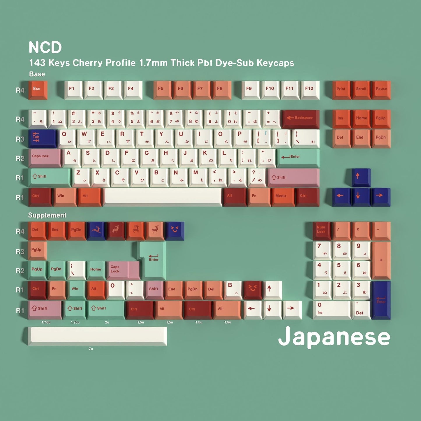 Autumn Hues Cherry 1.7mm Thick Keycaps