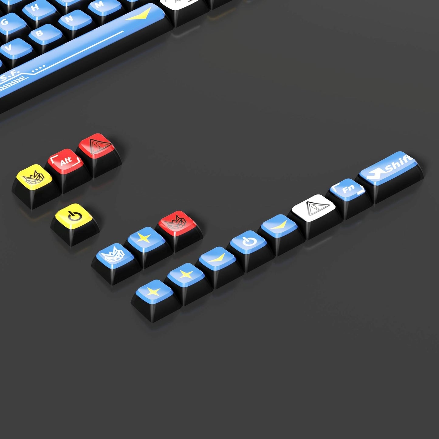Gundam Mecha 4 Theme XDA PBT PC Keycaps