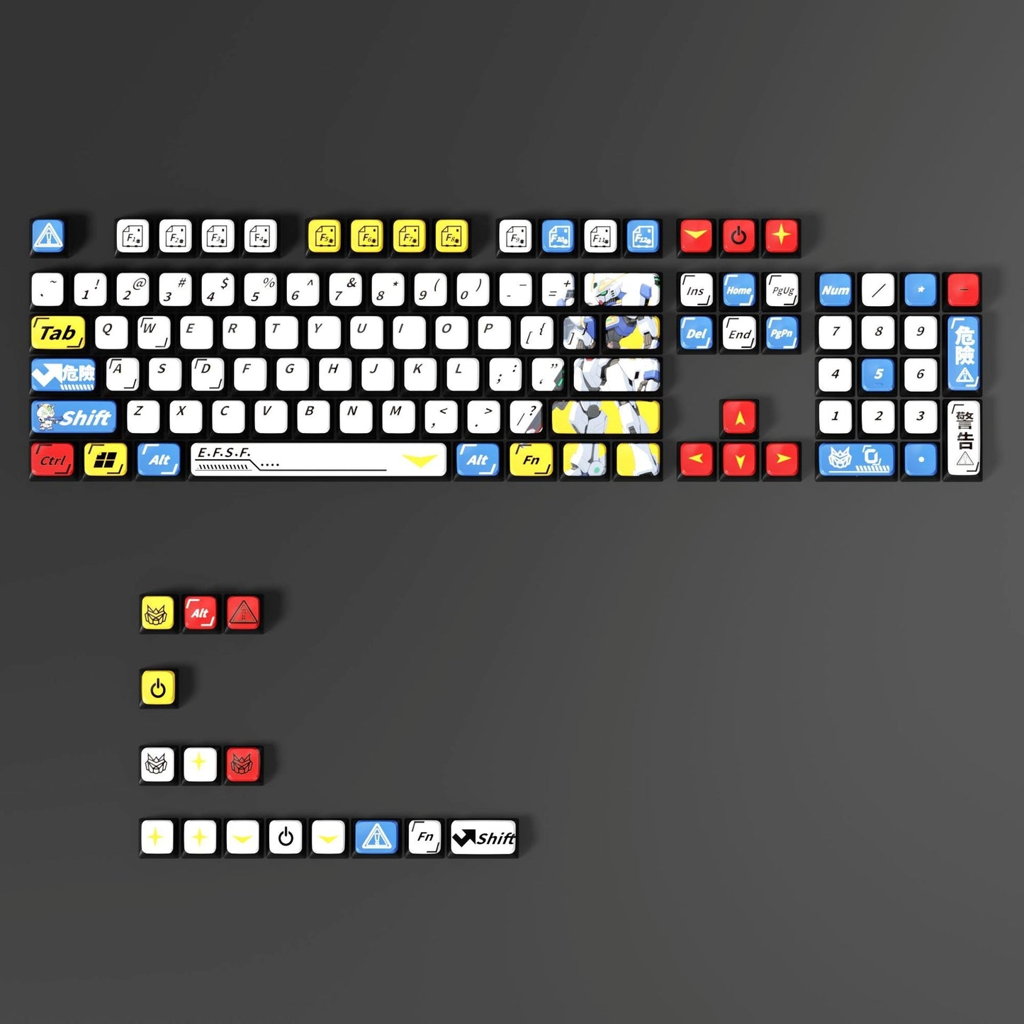 Gundam Robot XDA PBT PC Keycaps