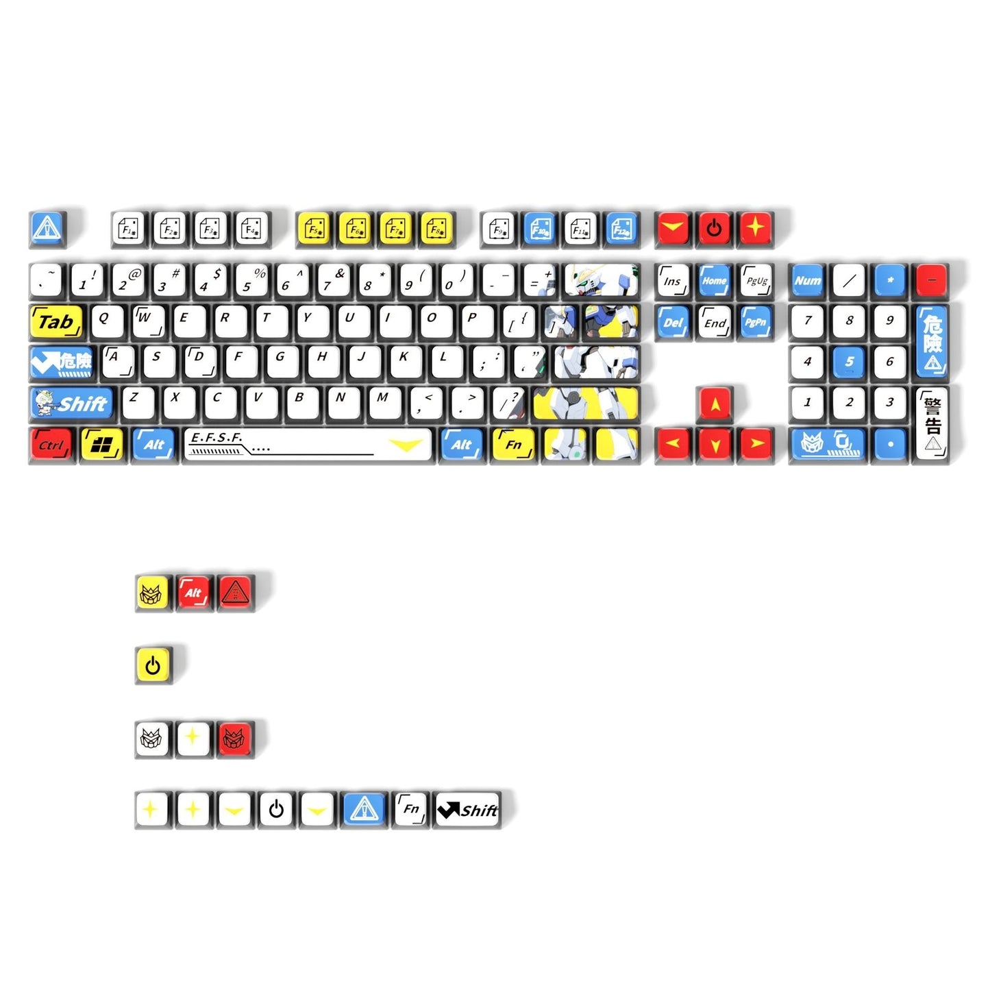 Gundam Robot XDA PBT PC Keycaps