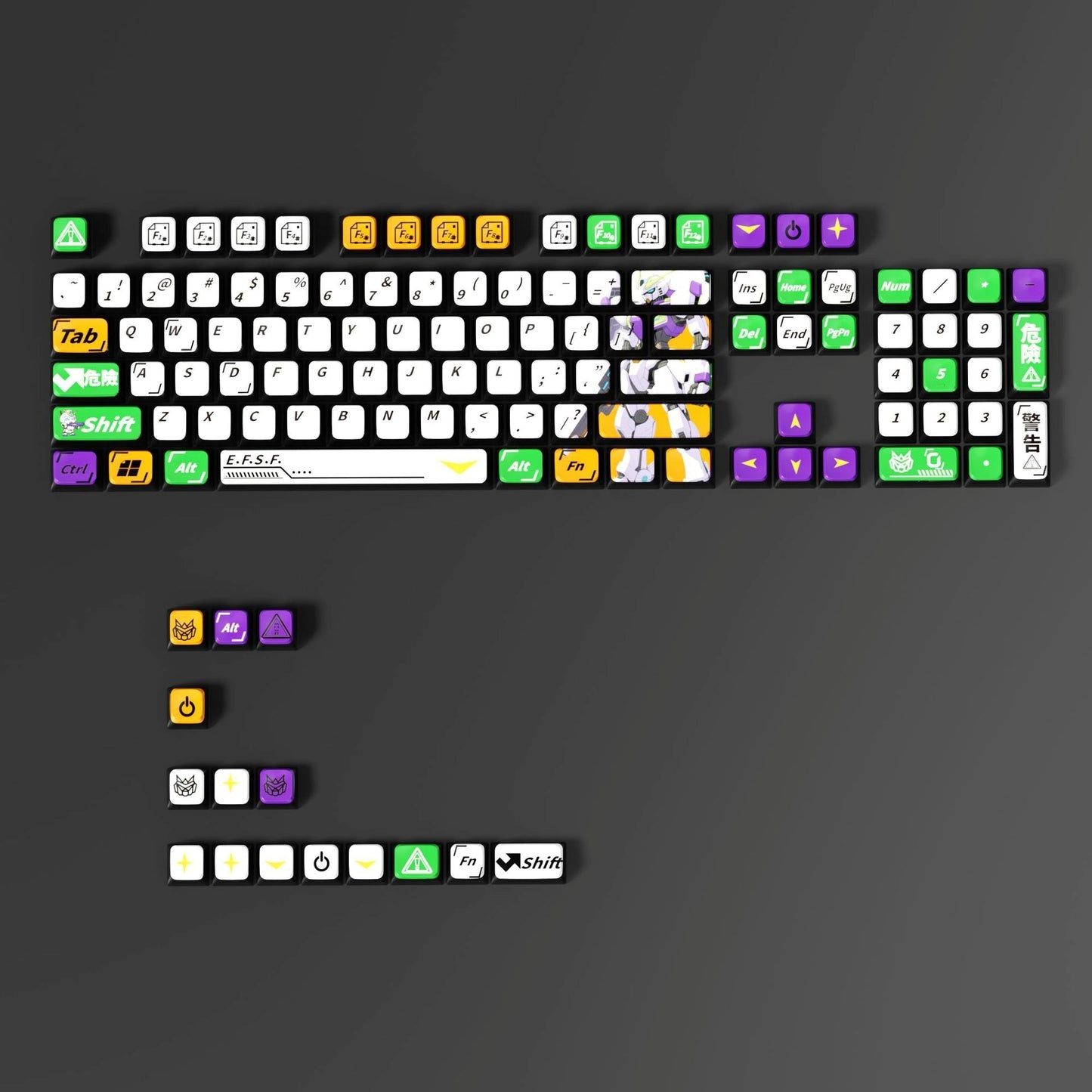 Gundam Vanguard XDA PBT PC Keycaps