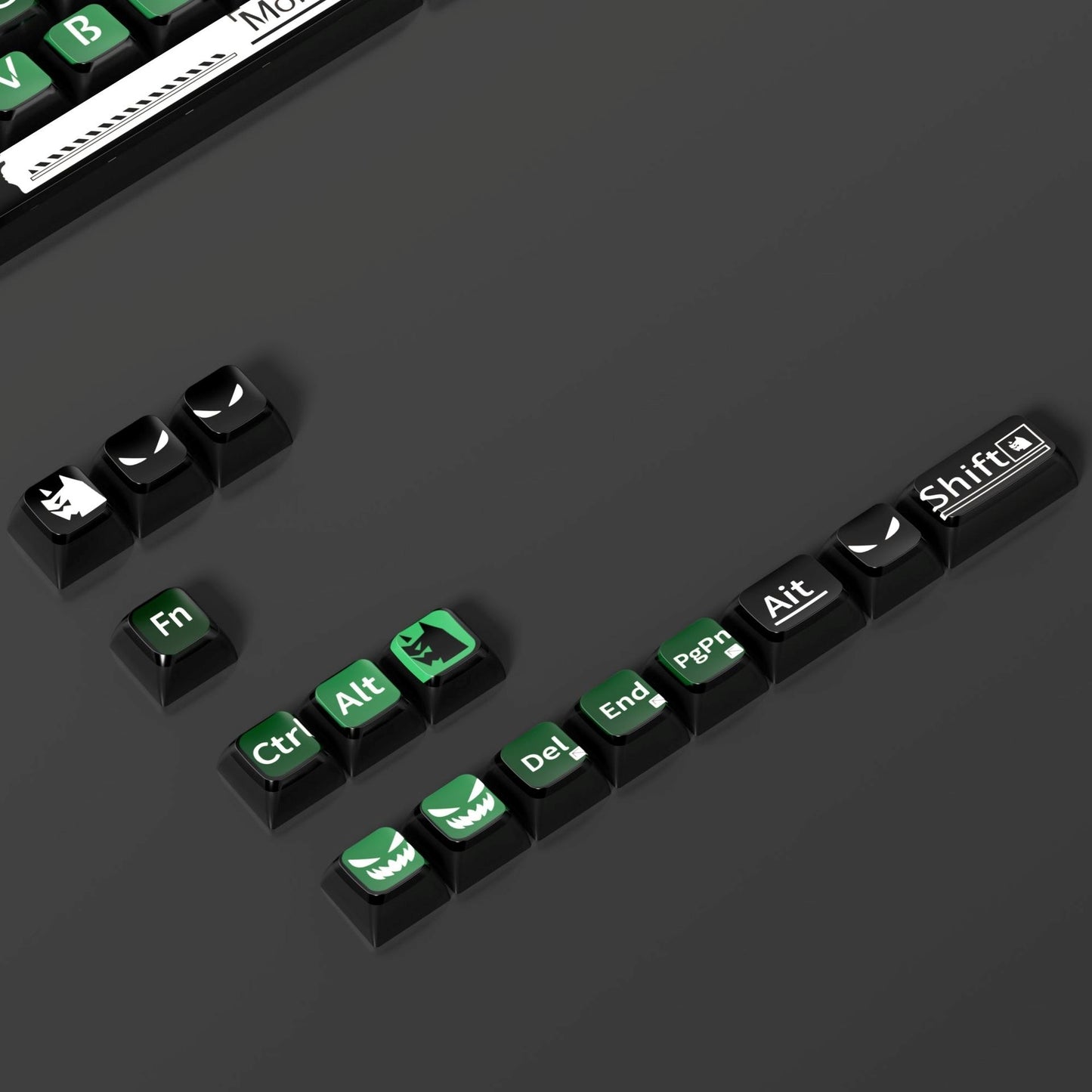 Monster 6 Theme XDA PBT PC Keycaps