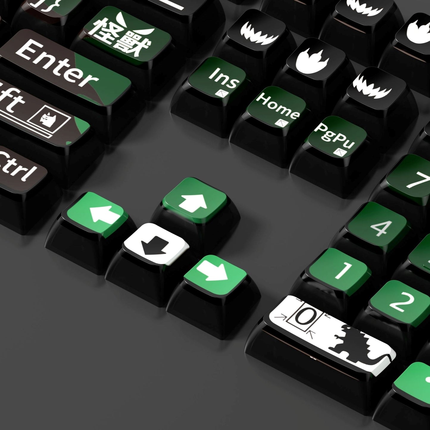 Monster 6 Theme XDA PBT PC Keycaps