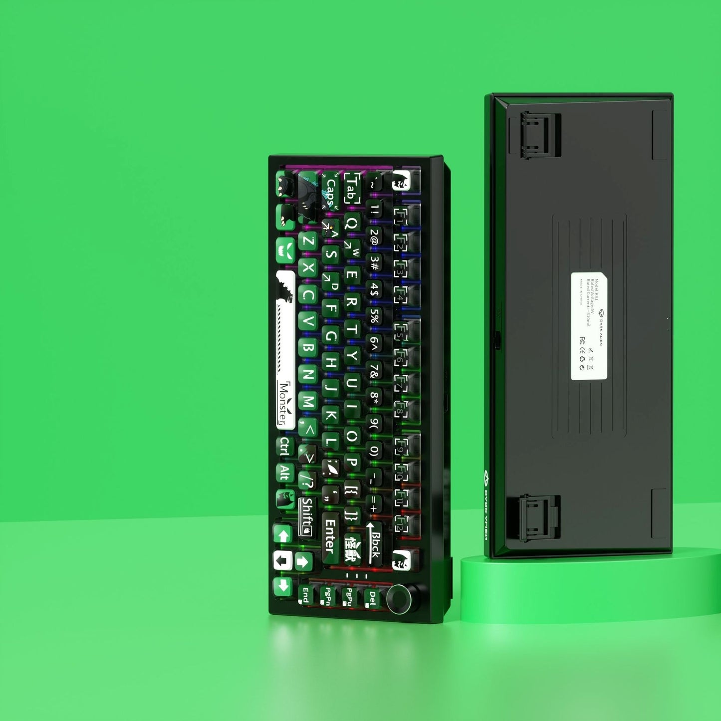 Monster 6 Theme XDA PBT PC Keycaps