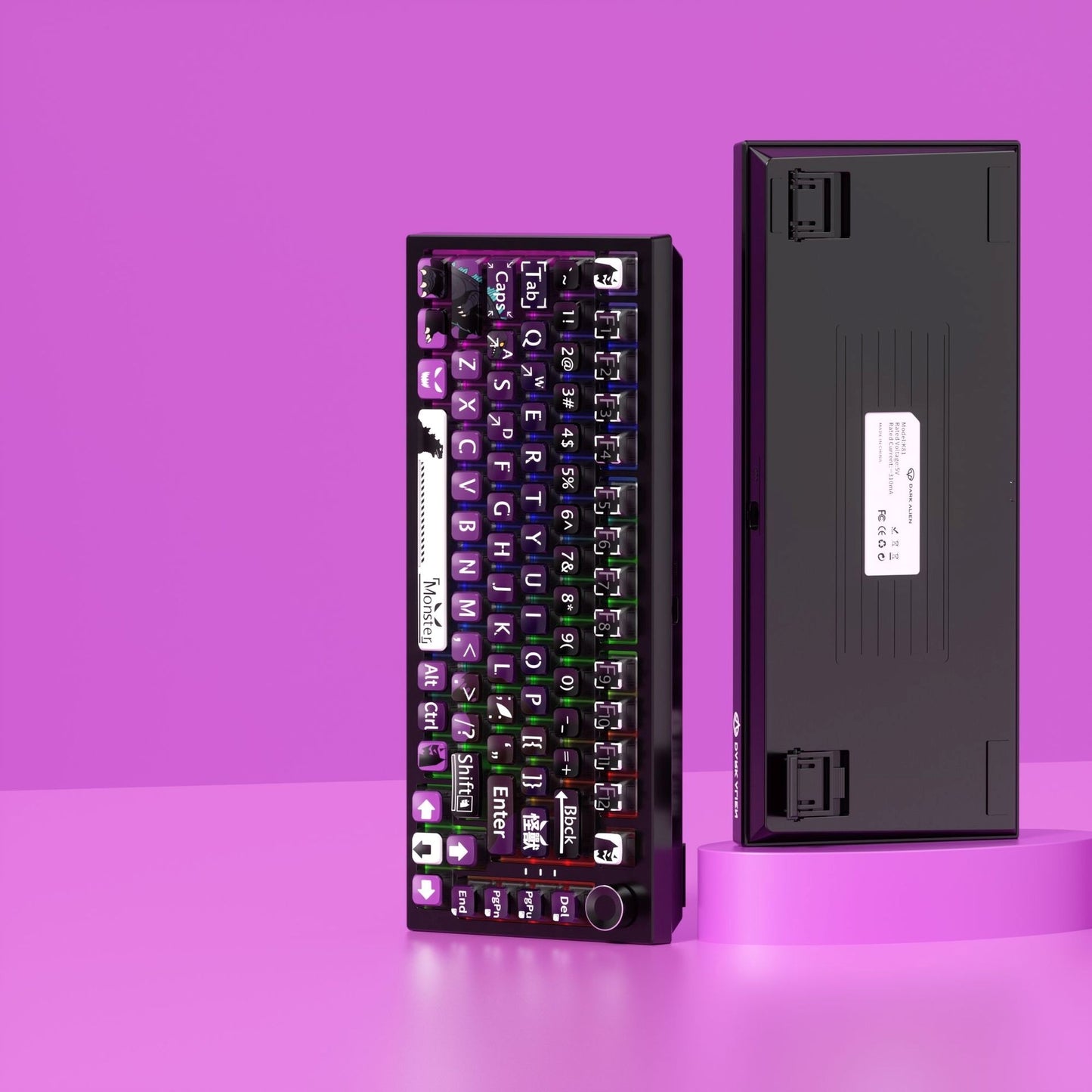 Monster 6 Theme XDA PBT PC Keycaps