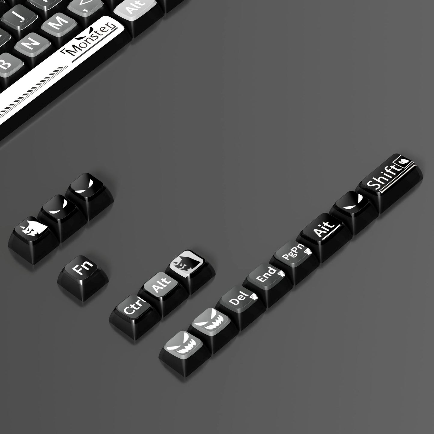 Monster 6 Theme XDA PBT PC Keycaps