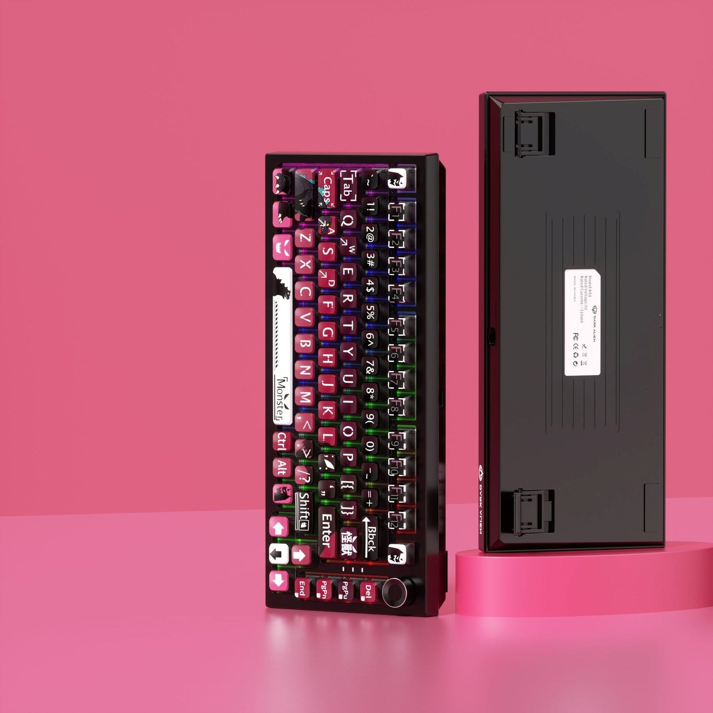 Monster 6 Theme XDA PBT PC Keycaps