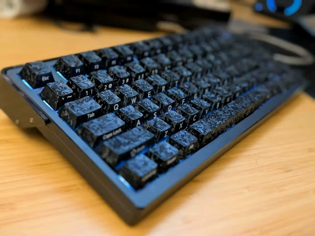 Womier Forged Carbon-Look Cherry Profile Keycaps
