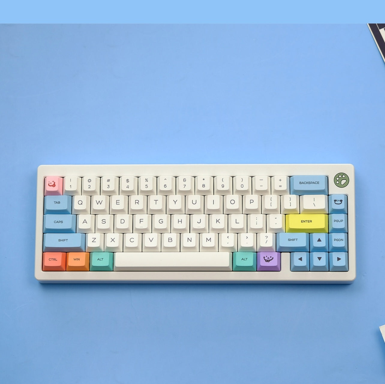 Chalk Cherry Thick PBT Keycaps