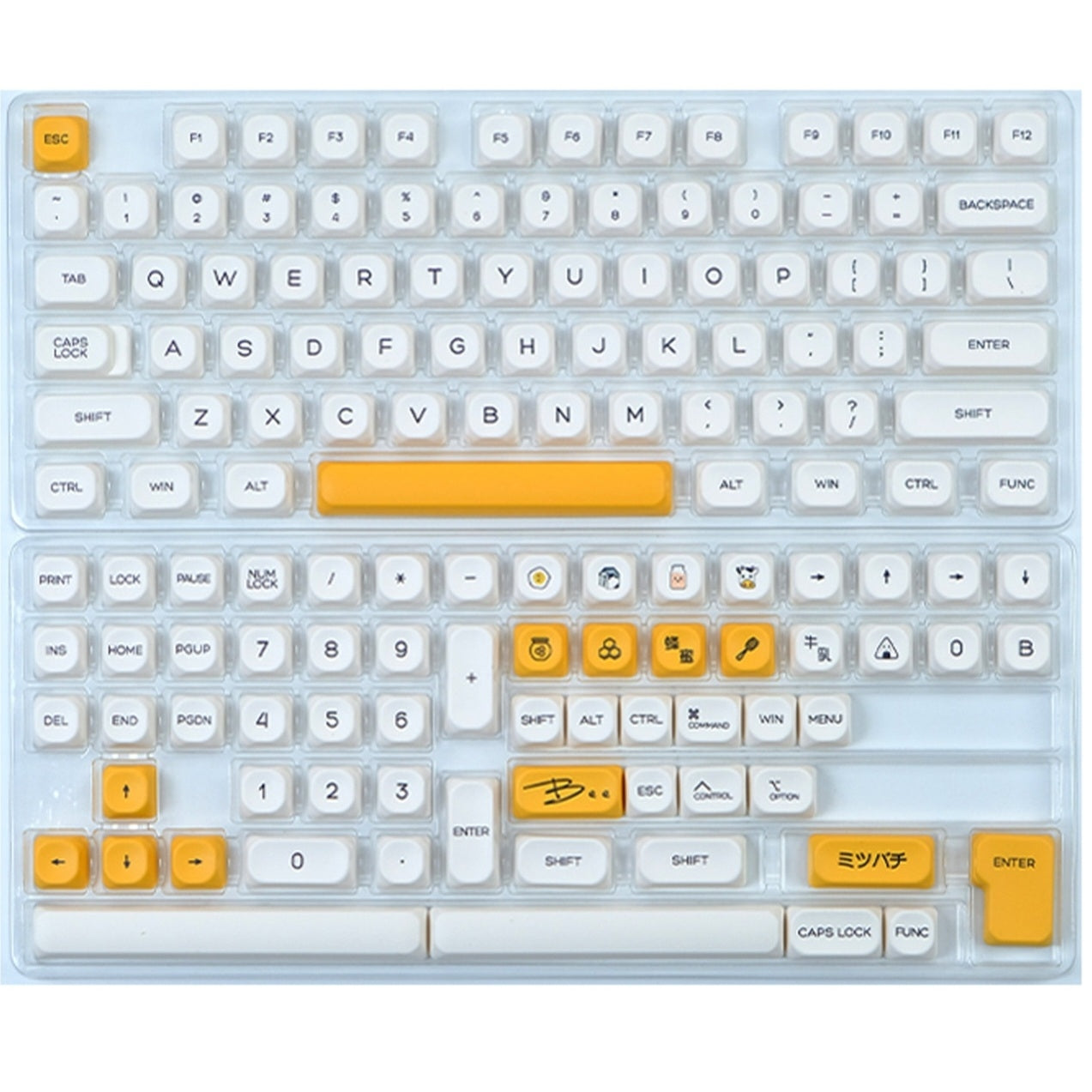 Milk & Honey MOA PBT Keycaps Mac Compatible