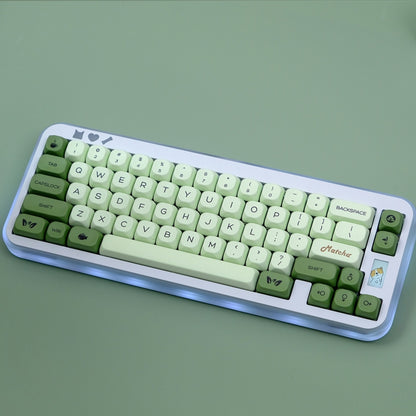 Matcha Latte Moa PBT Keycaps Mac Compatible