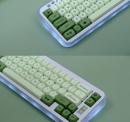 Matcha Latte Moa PBT Keycaps Mac Compatible