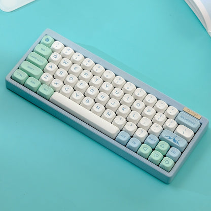 Alpine Mist Moa PBT Keycaps Mac Compatible