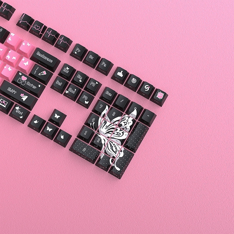 Butterfly Girl Dual Legends Side Backlit Keycaps