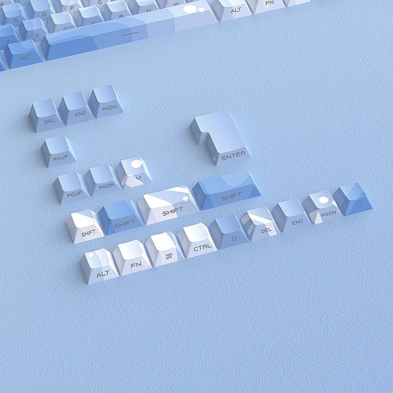 Aqua Ripple Side Backlit Cherry Keycaps