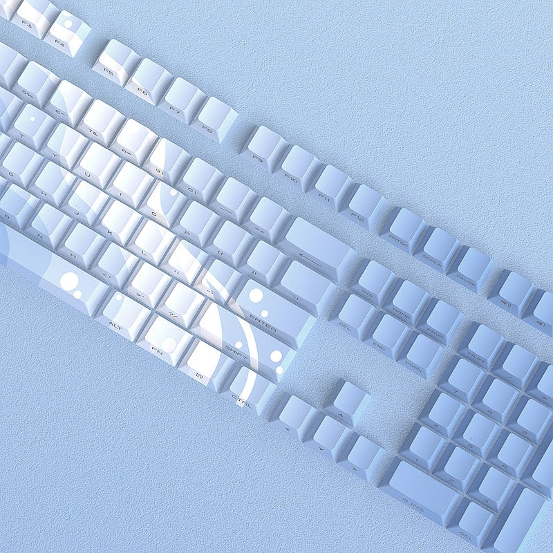 Aqua Ripple Side Backlit Cherry Keycaps