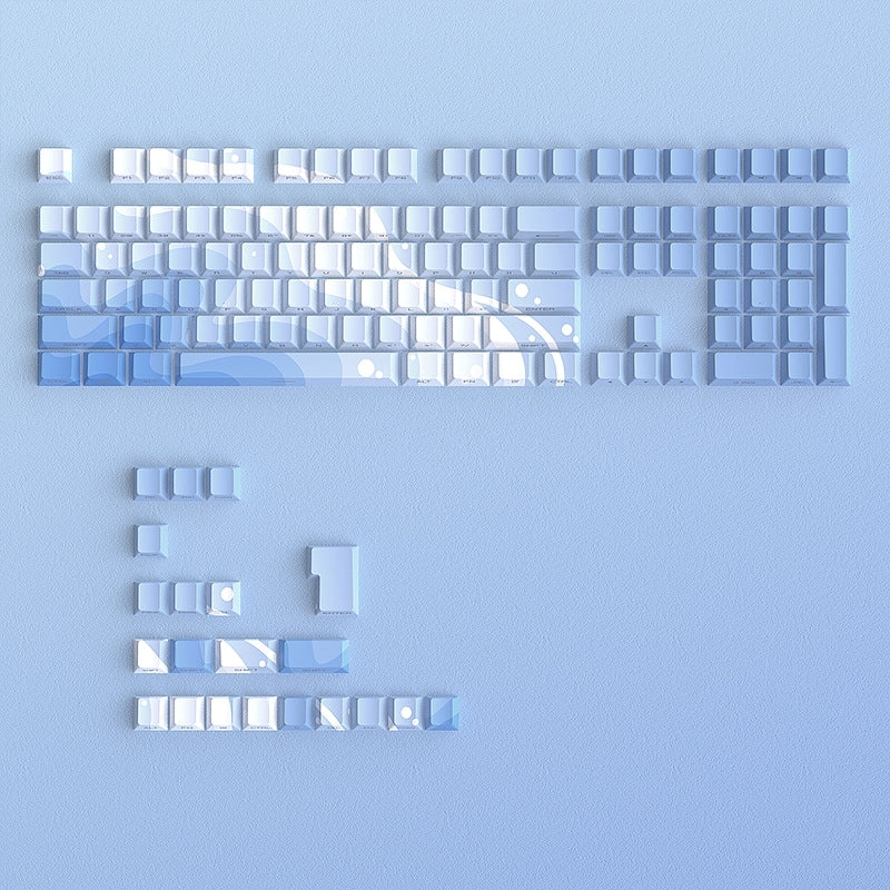 Aqua Ripple Side Backlit Cherry Keycaps