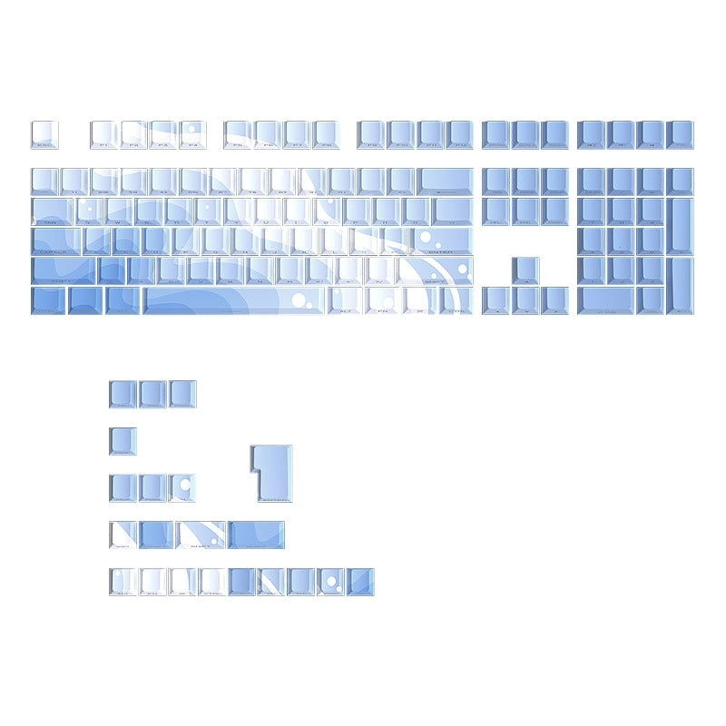 Aqua Ripple Side Backlit Cherry Keycaps