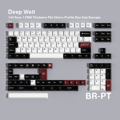 Claret Deep Well 1.7mm Thick Japanese English PBT Keycaps