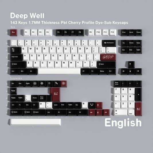 Claret Deep Well 1.7mm Thick Japanese English PBT Keycaps