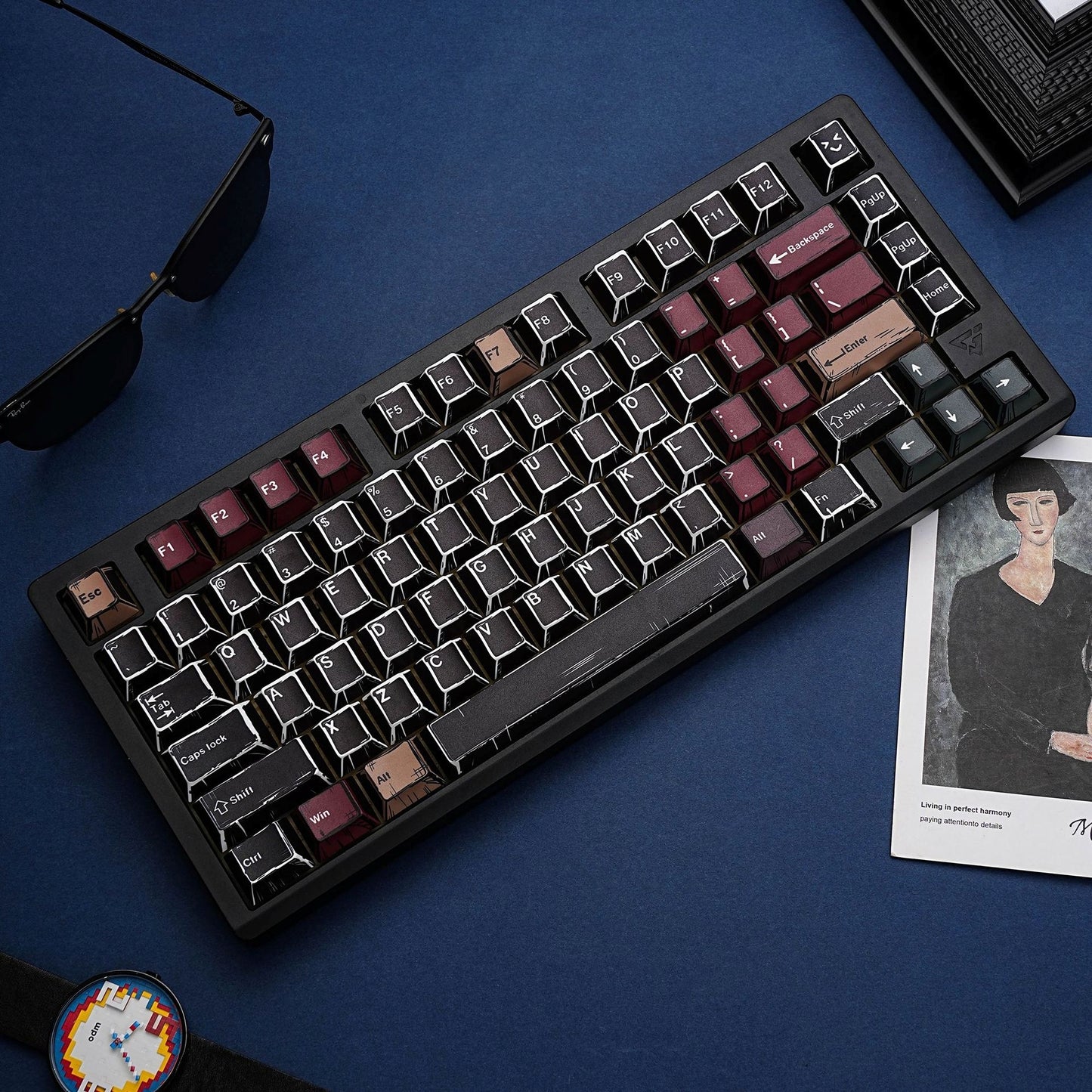 Comic Mixed Light R2 Cherry 1.7mm Thick PBT Keycaps