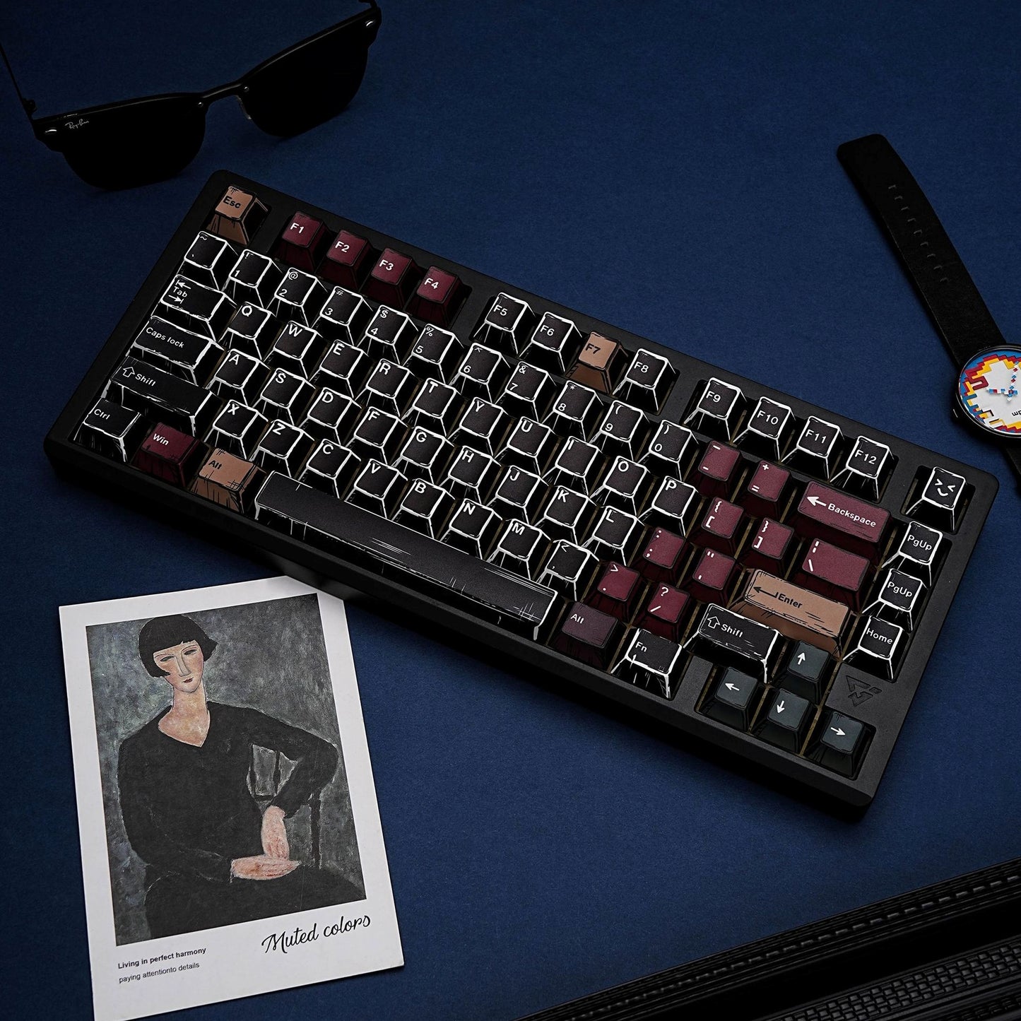 Comic Mixed Light R2 Cherry 1.7mm Thick PBT Keycaps