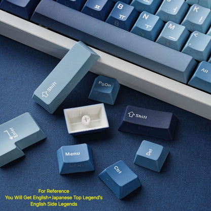 Ocean Heart Dual Legends Backlit Keycaps