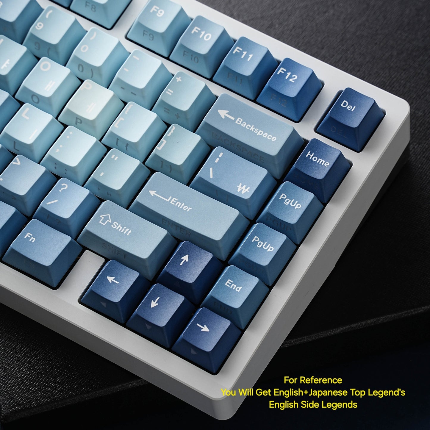 Ocean Heart Dual Legends Backlit Keycaps