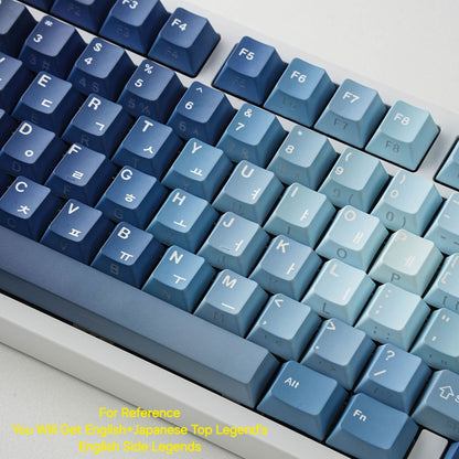 Ocean Heart Dual Legends Backlit Keycaps