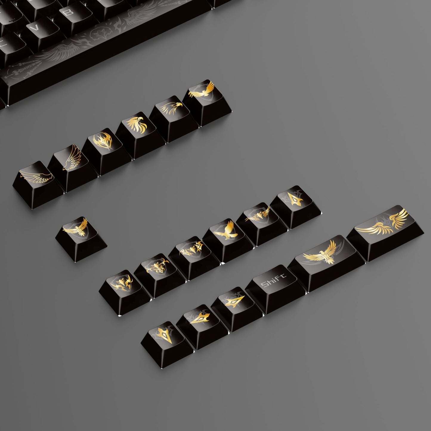 Golden Eagle Cherry PBT Keycaps