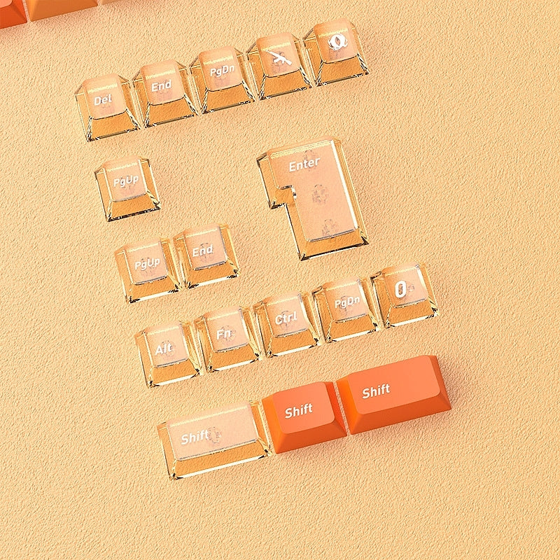 Sunset Glow Gradient PBT PC Dual Tone Cherry Keycaps