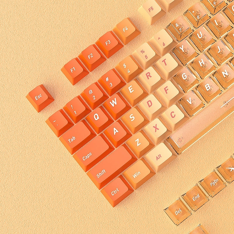 Sunset Glow Gradient PBT PC Dual Tone Cherry Keycaps