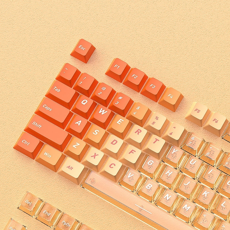 Sunset Glow Gradient PBT PC Dual Tone Cherry Keycaps