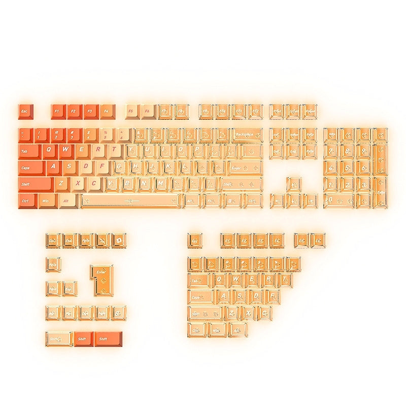 Sunset Glow Gradient PBT PC Dual Tone Cherry Keycaps