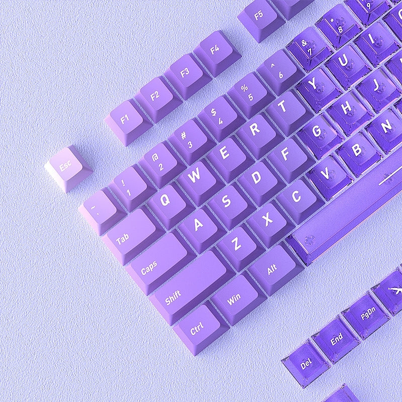 Allure Purple Gradient PBT PC Dual Tone Cherry Keycaps